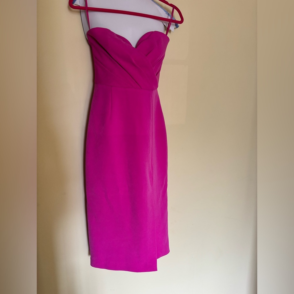 Rebecca Vallance Pink Rosanna Strapless Dress with Sweetheart Neckline